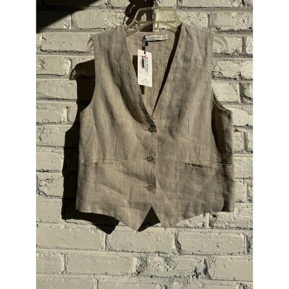 Lanhtropy 100% Linen Vest XS- NWT - Picture 4 of 10